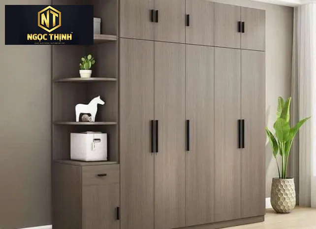 TỦ QUẦN ÁO GỖ MDF PHỦ MELAMINE MẪU 13